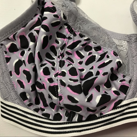 FREYA Grey Leopard Print Wild Plunge Bra Underwire - Picture 2 of 8